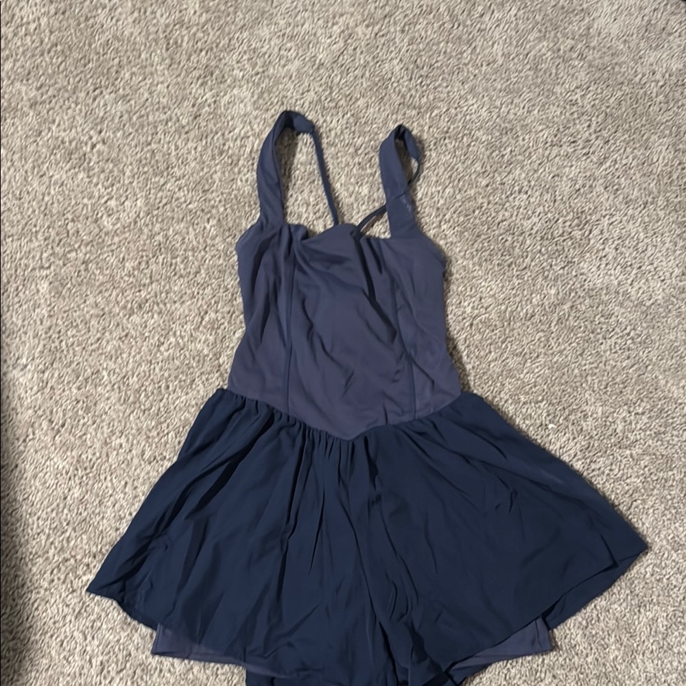 Navy Blue Sleeveless Romper